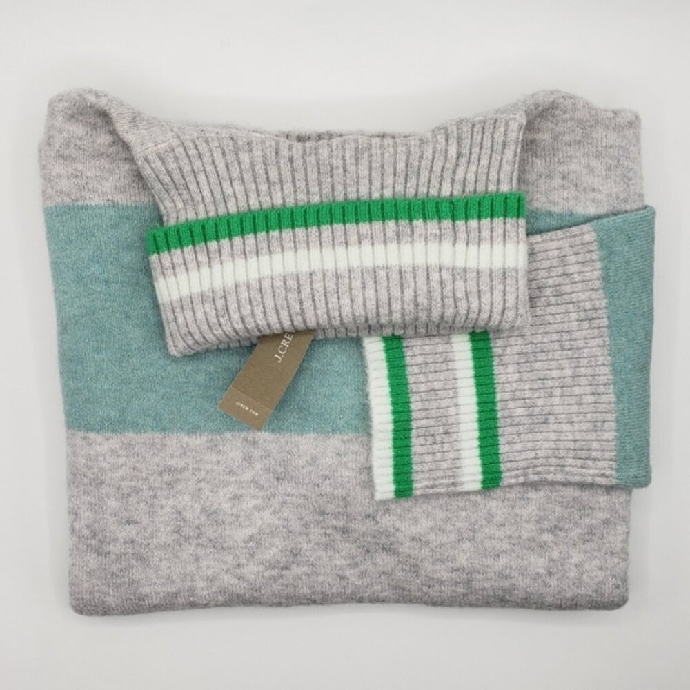 J. Crew Striped Turtleneck Sweater M - Picture 6 of 9